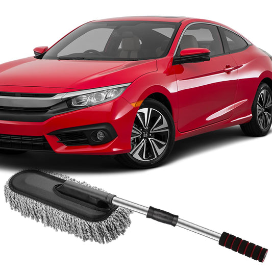 AllExtreme Soft Microfiber Car Duster Brush with Extendable Handle Wet
