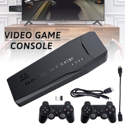 M8 Retro Game Console with 2 Wireless Controllers, Video Game Preloaded with 20,000+ Classic Games