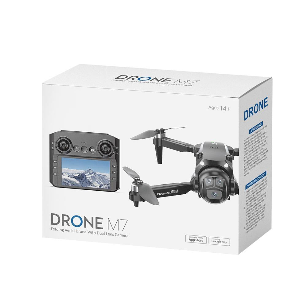 M7 Drone with Intelligent Obstacle Avoidance, Dual Camera, 90 Degrees Lens (M7)