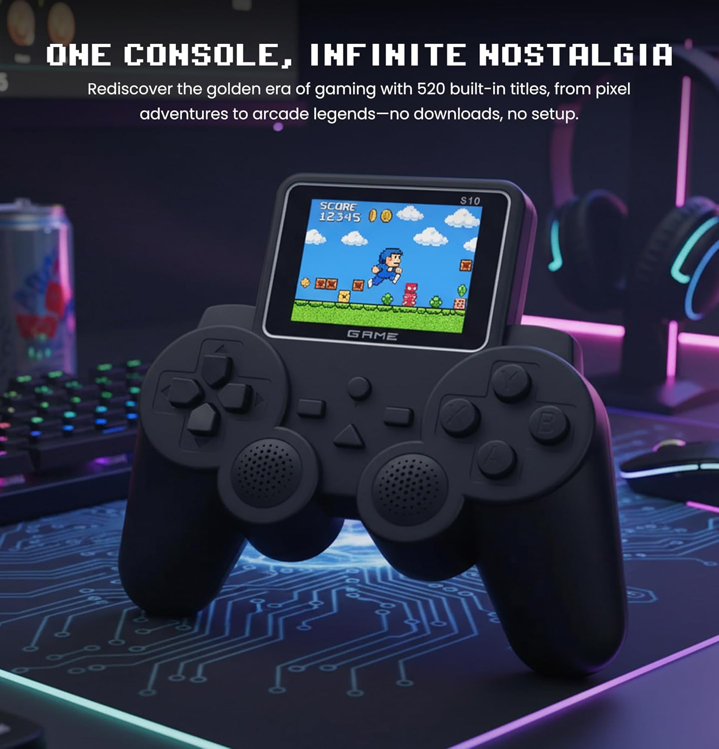 S10 Video Game Retro Friendly Competition Gamepad 520 in 1 Handheld Video Games