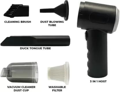 Portable Car Vacuum Cleaner 3 in 1 with Blower & Air Duster, Wireless  Mini Vacuum Cleaner