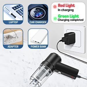 Portable Car Vacuum Cleaner 3 in 1 with Blower & Air Duster, Wireless  Mini Vacuum Cleaner