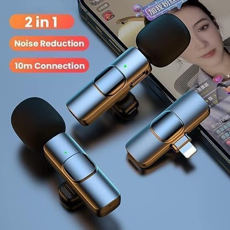 Wireless Microphone for Mobile & Camera |Clip-On Collar Mic