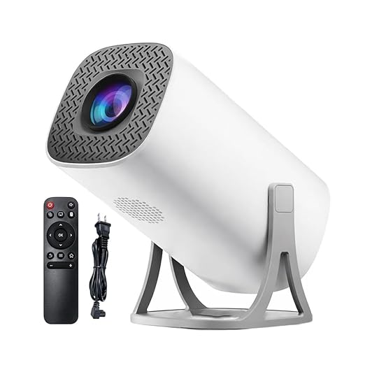Portable Smart Mini Projector, 4K 1080P Full HD Supports Netflix, Prime and YouTube Etc.