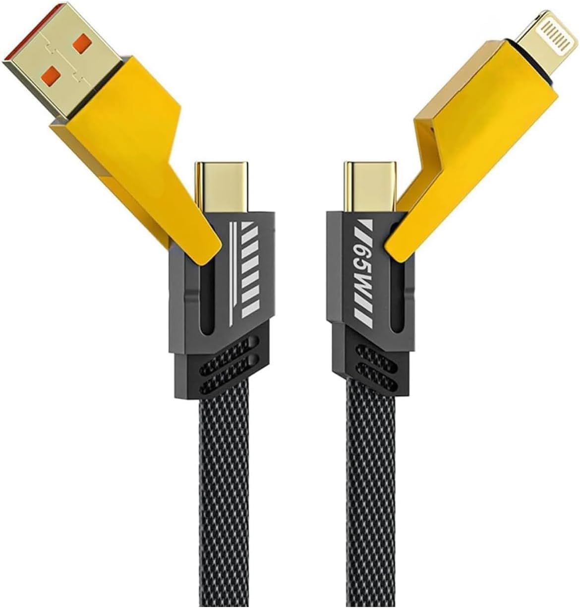 Bleaws 65W 4 in 1 Cable | Gold Plated Ports | Ultra Fast Charging & Data Transfer