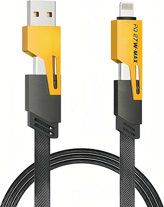 Bleaws 65W 4 in 1 Cable | Gold Plated Ports | Ultra Fast Charging & Data Transfer