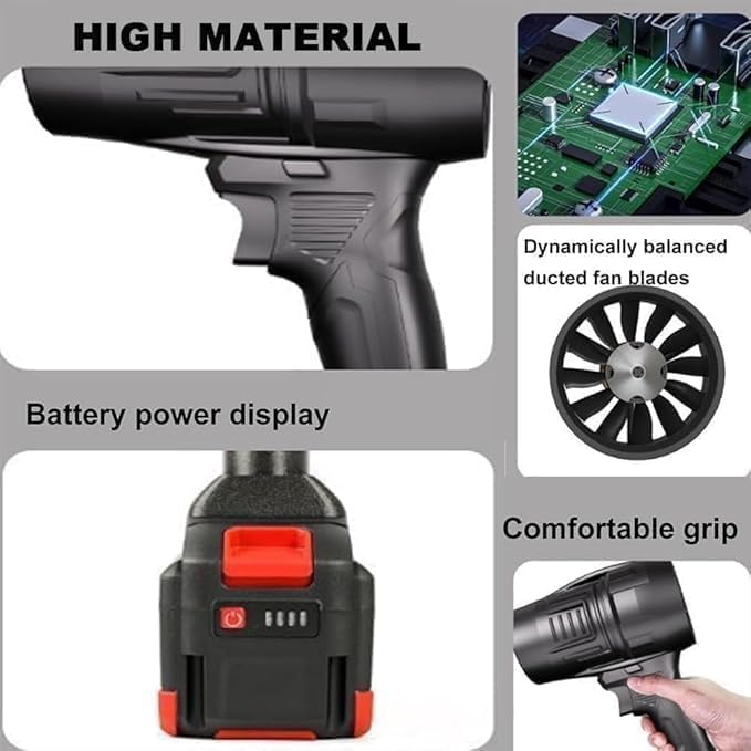 FAB Innovation Handheld Electric Portable Air Blower,Turbo Jet Blower Cordless 48V