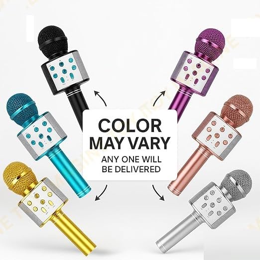 Bluetooth Wireless 4 in 1 Karaoke HiFi Speaker Microphone for Kids -Handheld Ws-858 -S