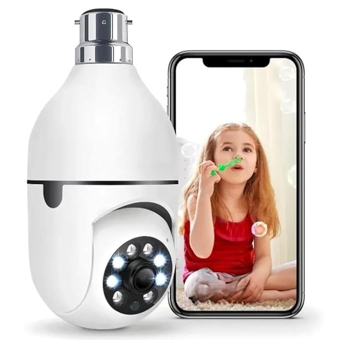 Guard Well 3MP WiFi Light Bulb Camera for Home Indoor Wireless Camera  V380