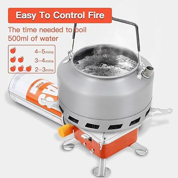 EYUVAA LABEL Alloy Steel Portable Gas Stove for Travel with Butane Gas Cylinder
