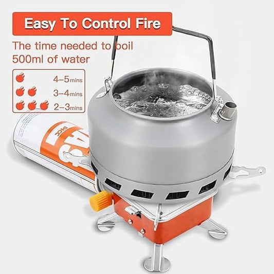 EYUVAA LABEL Alloy Steel Portable Gas Stove for Travel with Butane Gas Cylinder