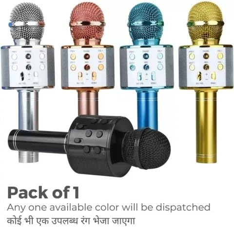 Bluetooth Wireless 4 in 1 Karaoke HiFi Speaker Microphone for Kids -Handheld Ws-858 -S