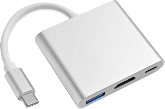 3-in-1 Type C to HDMI Adapter, Multiport USB C to HDMI Adaptor