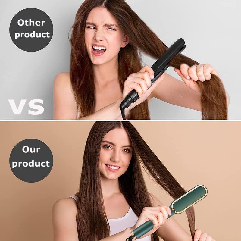 Hair Straightener Brush Comb - Fast Hair Straightening Comb Electric Hot Brush PTC Heating