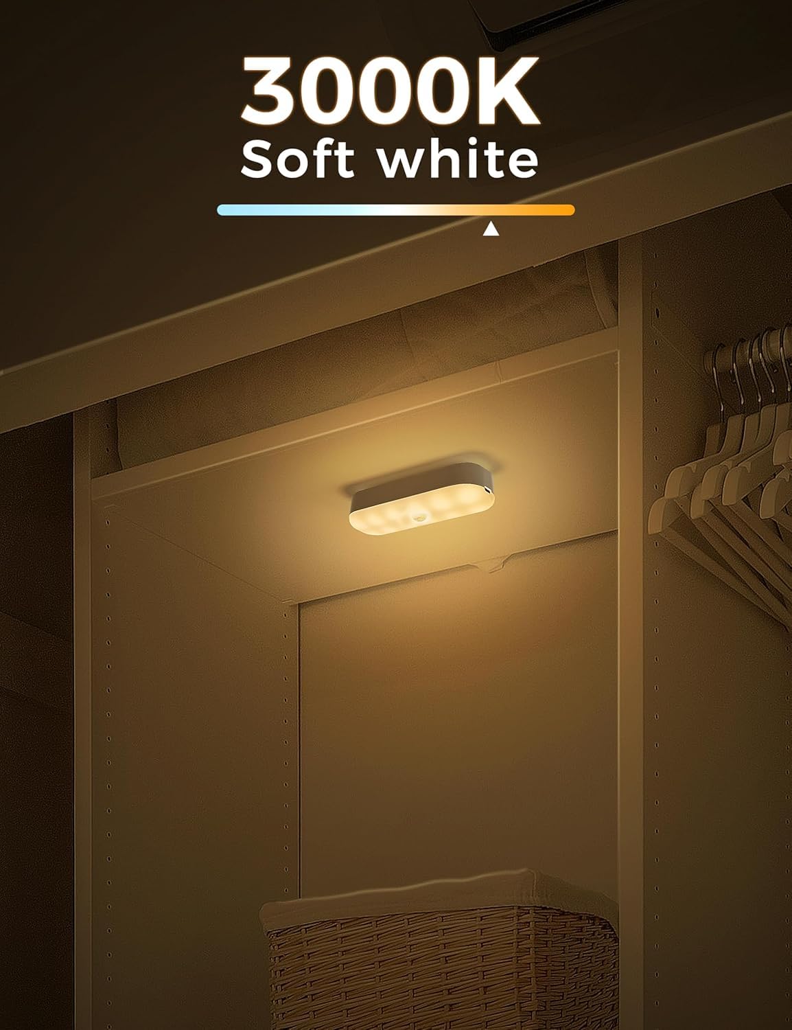 Motion Sensor LED Night Light Home, Auto On/Off Rechargeable Wireless Magnetic LED lamp