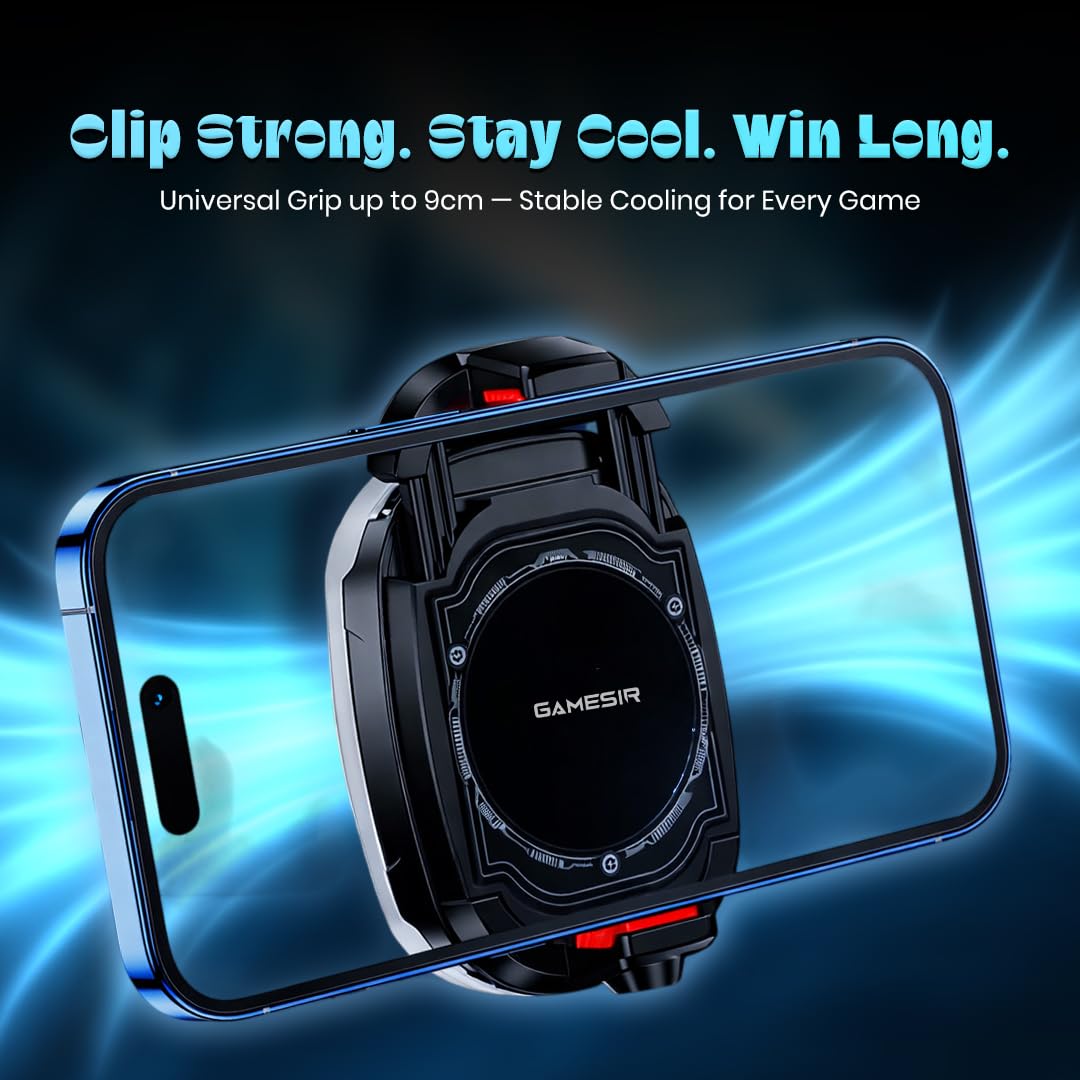 GameSir Phone Cooler for Gaming, Semiconductor Cooling Chip, 5000 RPM 7-Blade Fan