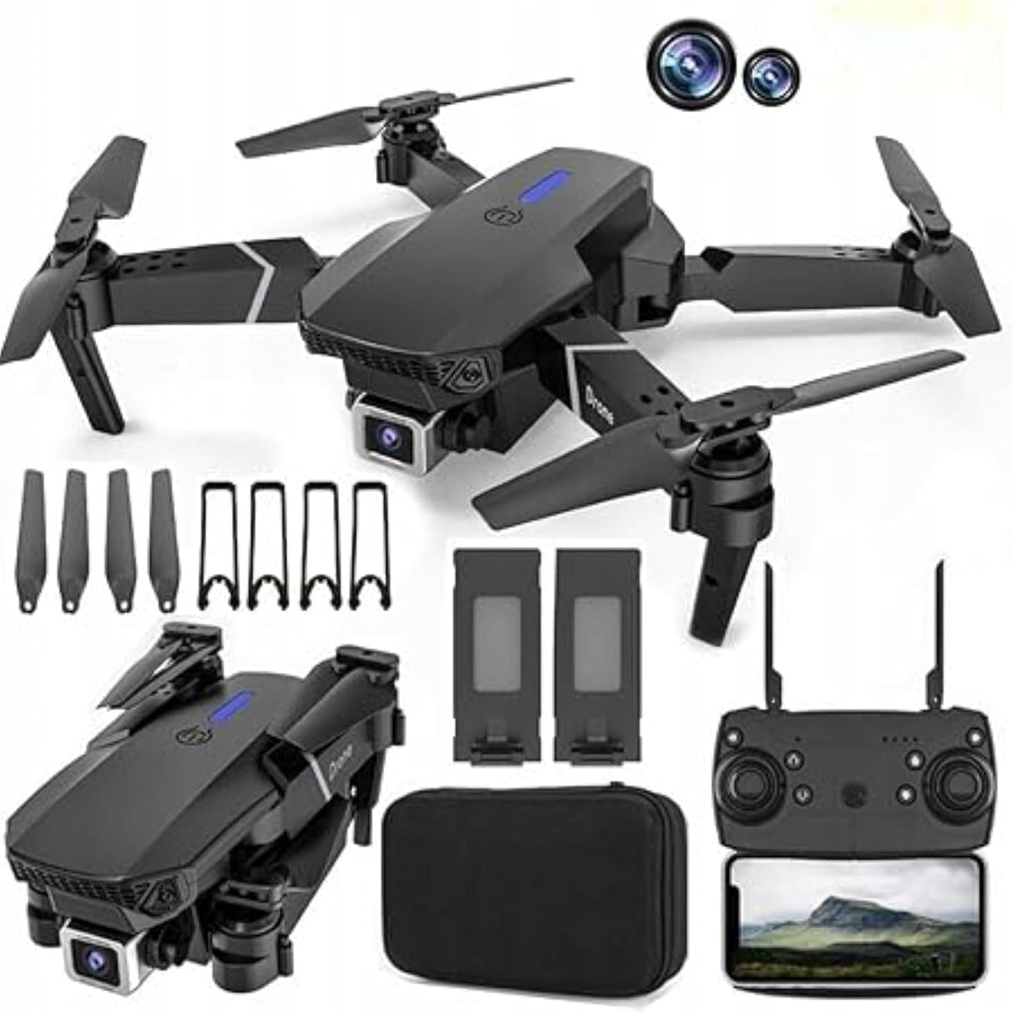 Drone with 4k Camera Foldable 1080P HD Drone with FPV Live Video