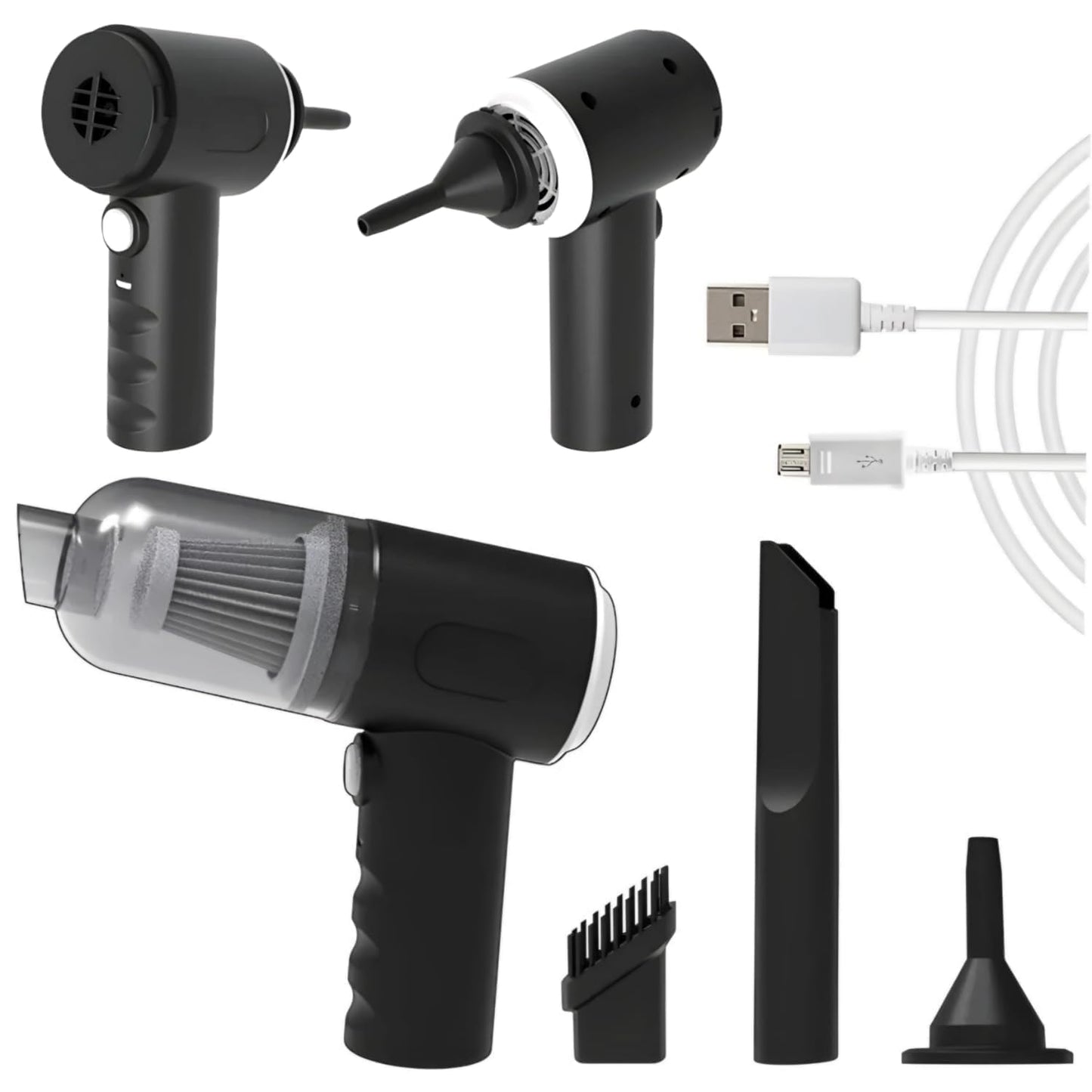 Portable Car Vacuum Cleaner 3 in 1 with Blower & Air Duster, Wireless  Mini Vacuum Cleaner
