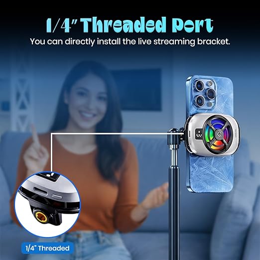 GameSir Phone Cooler for Gaming, Semiconductor Cooling Chip, 5000 RPM 7-Blade Fan