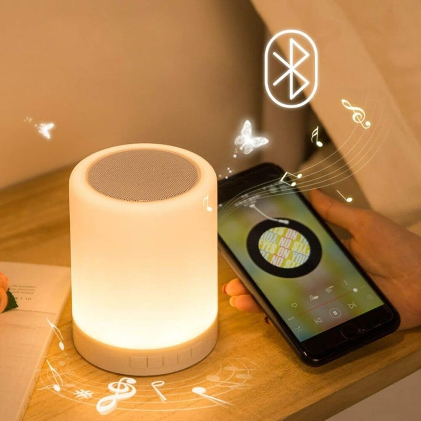 LED Touch Lamp Bluetooth Speaker: Wireless HiFi Sound with Adjustable Light