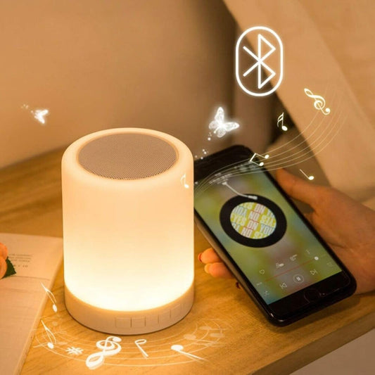 LED Touch Lamp Bluetooth Speaker: Wireless HiFi Sound with Adjustable Light