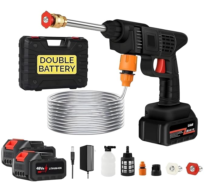 Car Washer High Pressure Gun (Double Battery) Cordless Portable Wireless Pressure washer