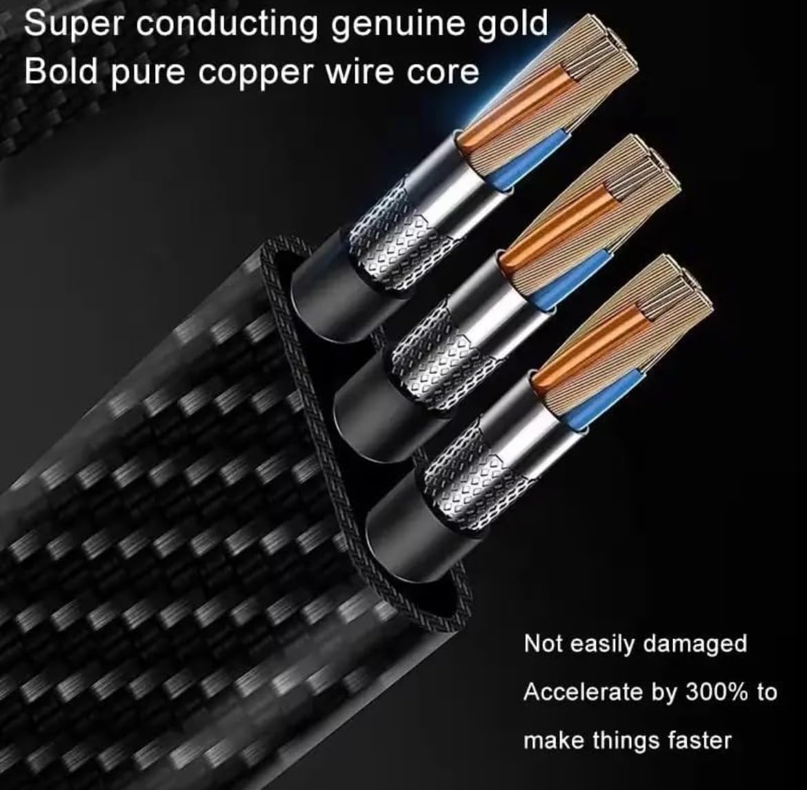 Bleaws 65W 4 in 1 Cable | Gold Plated Ports | Ultra Fast Charging & Data Transfer