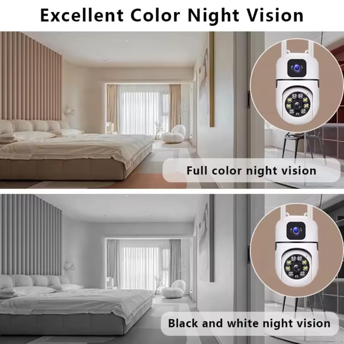 Mini Dual Lens/Screen 2in1 PTZ Bullet 5.5MP Full HD 1920 Resolution