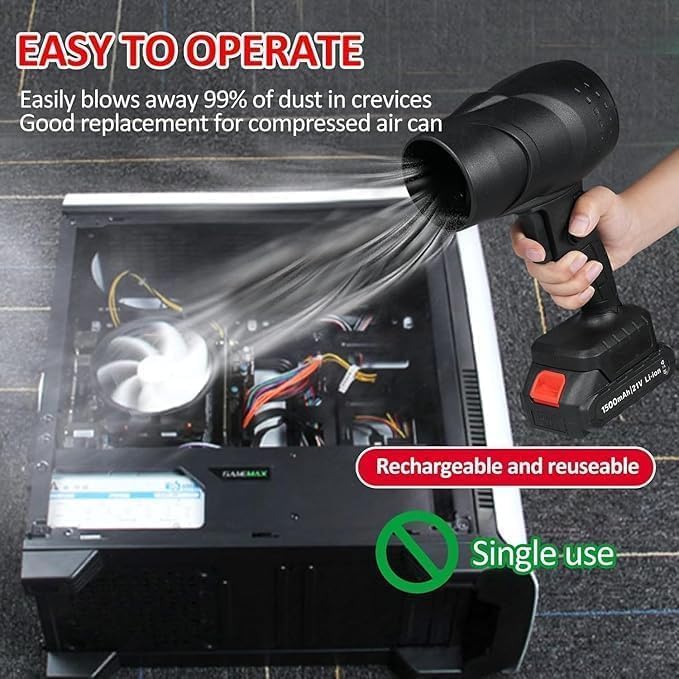 FAB Innovation Handheld Electric Portable Air Blower,Turbo Jet Blower Cordless 48V