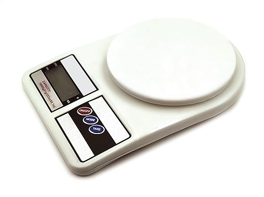 Digital Kitchen Scale Weighing Machine, Capacity: 10000g/10 kg, 3 Weighing Modes, White