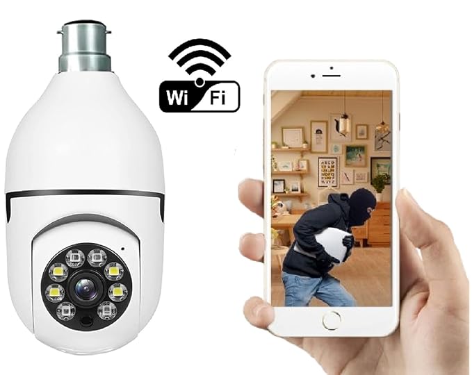 Guard Well 3MP WiFi Light Bulb Camera for Home Indoor Wireless Camera  V380
