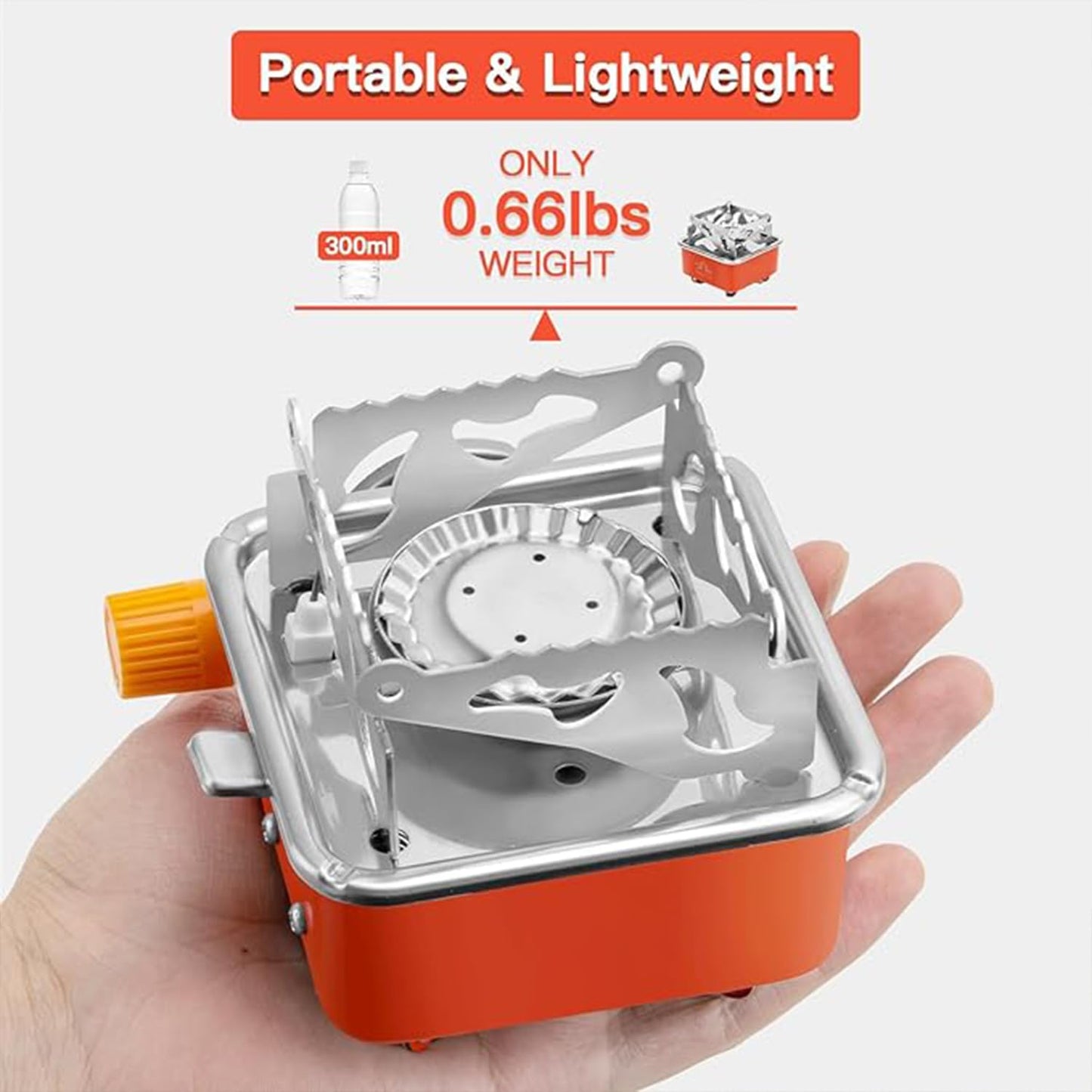 EYUVAA LABEL Alloy Steel Portable Gas Stove for Travel with Butane Gas Cylinder