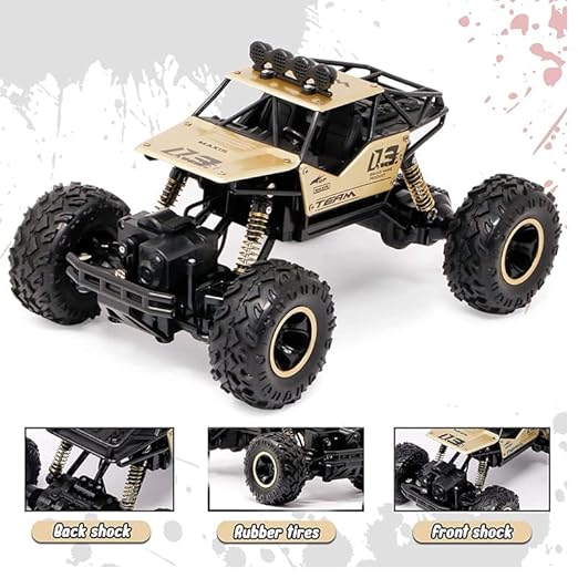 Toys Remote Control Rock Crawler Four Wheel Drive 1:16 Metal Alloy Body Remote Control
