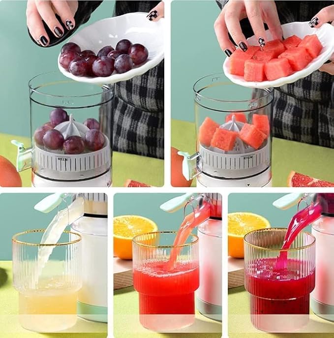 Citrus Orange Squeezer, Mosambi Juicer, Wireless Portable Juicer Blender with USB Charging