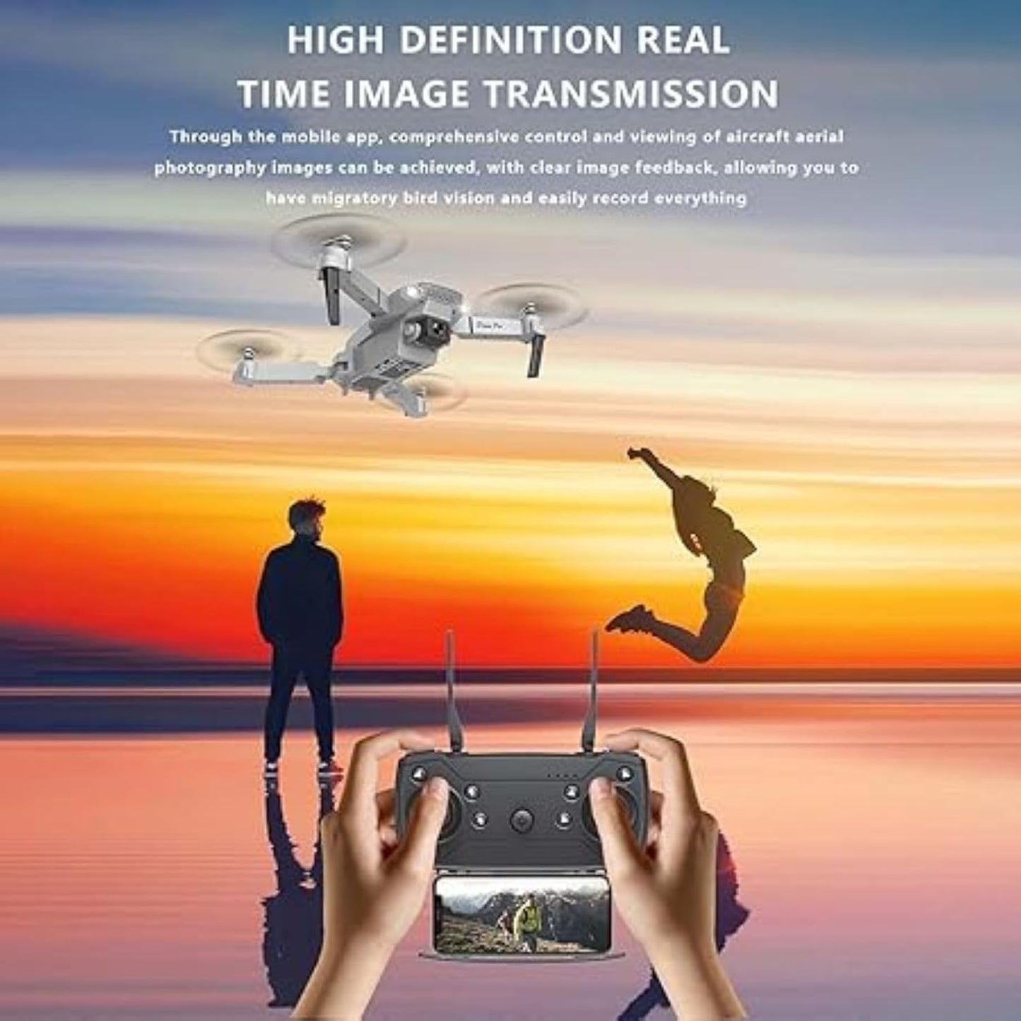 Drone with 4k Camera Foldable 1080P HD Drone with FPV Live Video