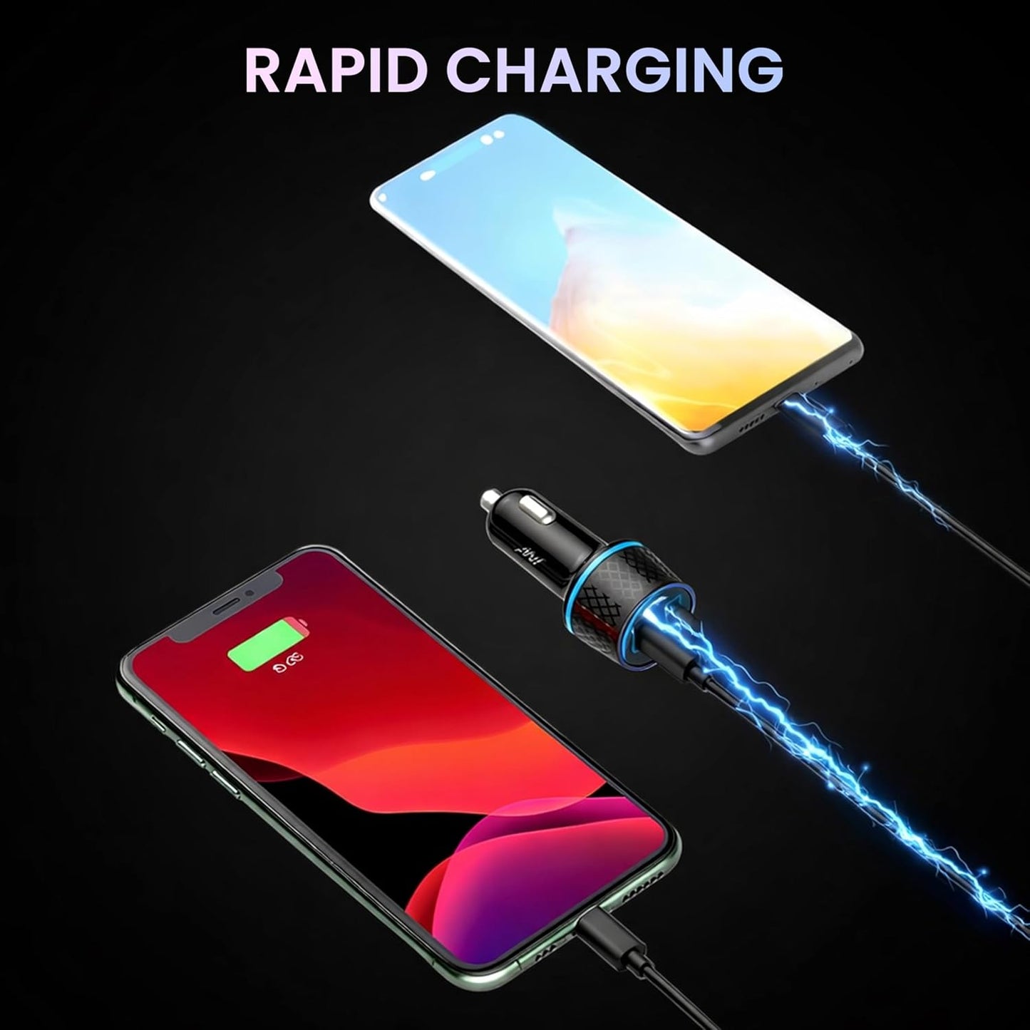 Car Fast Charging Adapter 20 38W Dual Port USB-C Car Charger
