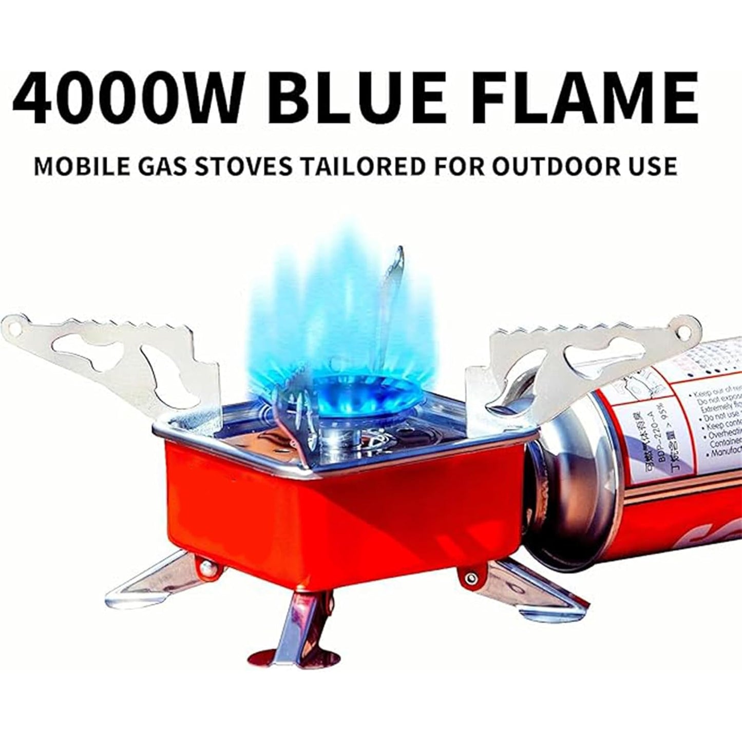 EYUVAA LABEL Alloy Steel Portable Gas Stove for Travel with Butane Gas Cylinder