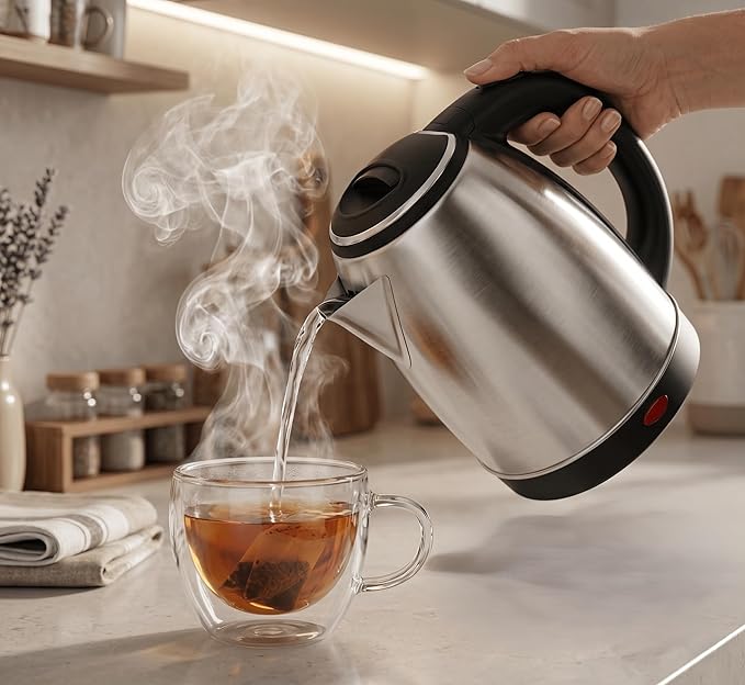 Electric Kettle 2L | 1500 Watts | Stainless Steel Hot Water portable Electric Kettle for Home