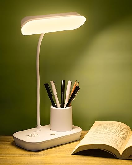 WEIRD WOLF Rechargeable Study Table Lamp for Study Room | 3 Colour