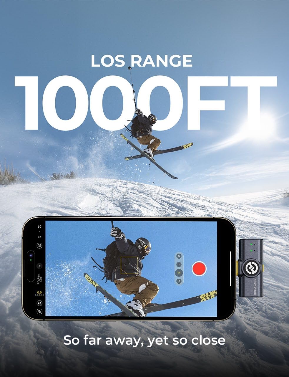Hollyland Lark M2 Wireless Microphone for iPhone15/16 & Androids, Mini Microphone