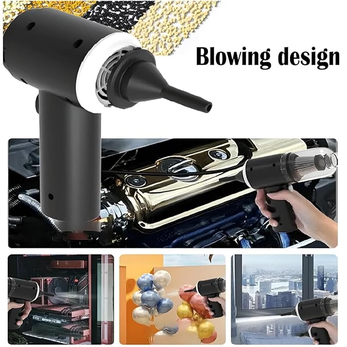 Portable Car Vacuum Cleaner 3 in 1 with Blower & Air Duster, Wireless  Mini Vacuum Cleaner