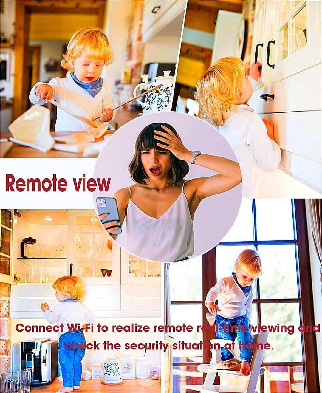 Mini WiFi Camera, WiFi, HD Night Vision, Remote Monitoring, Compact Security Cam, Black