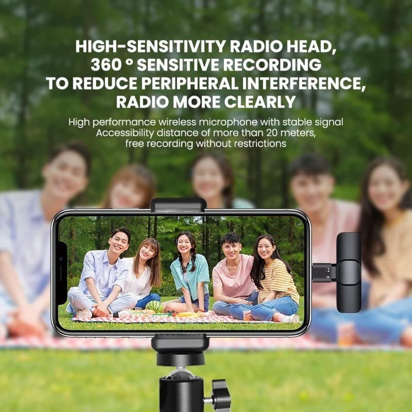 Wireless Microphone for Mobile & Camera |Clip-On Collar Mic