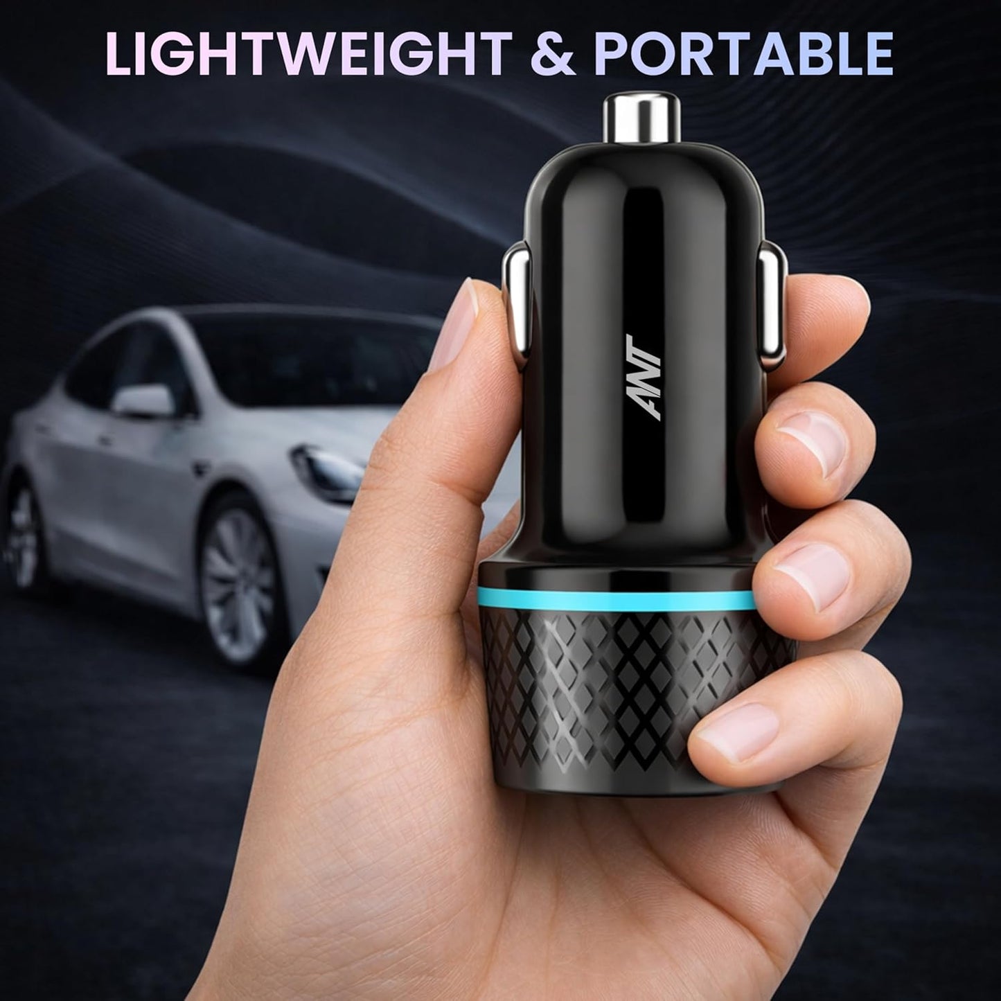Car Fast Charging Adapter 20 38W Dual Port USB-C Car Charger
