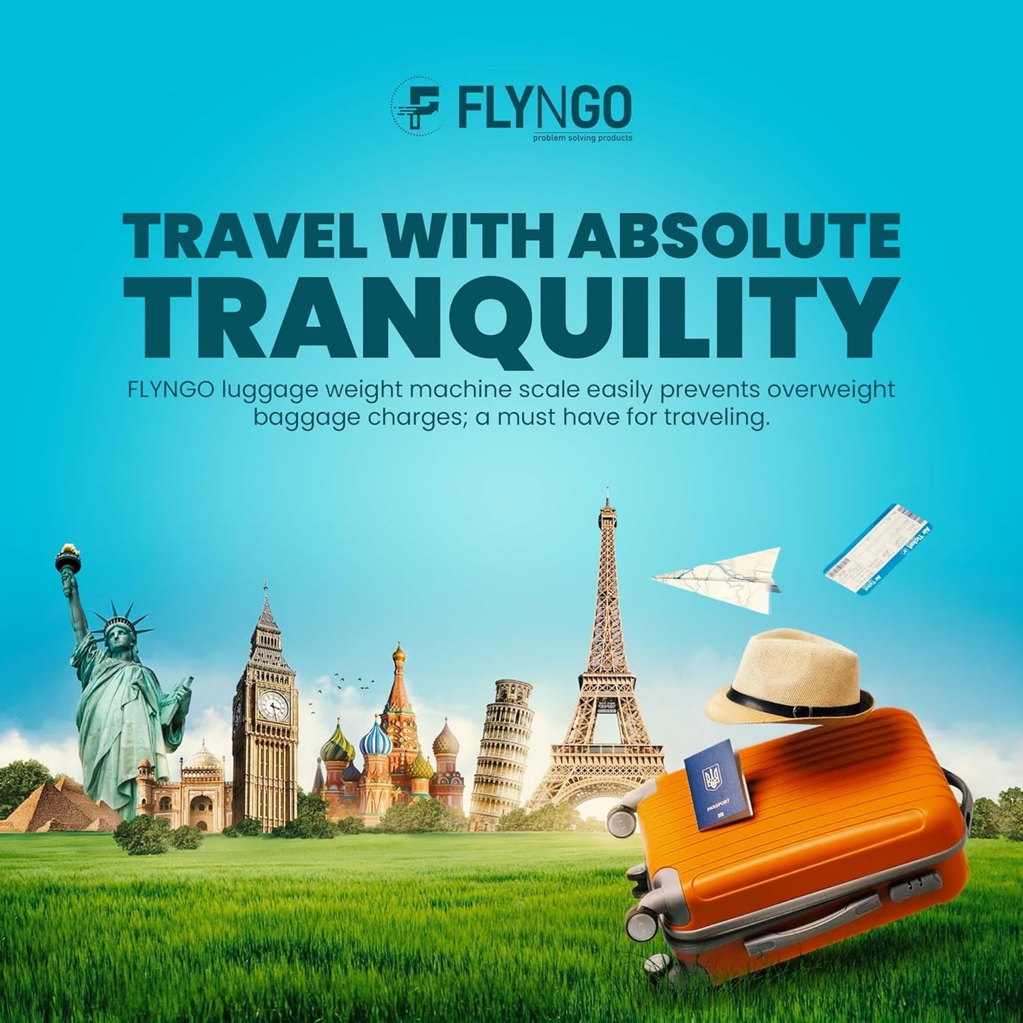 FLYNGO Weight Machine For Luggage Weighing Scale For Luggage Capable Up To 50 Kg